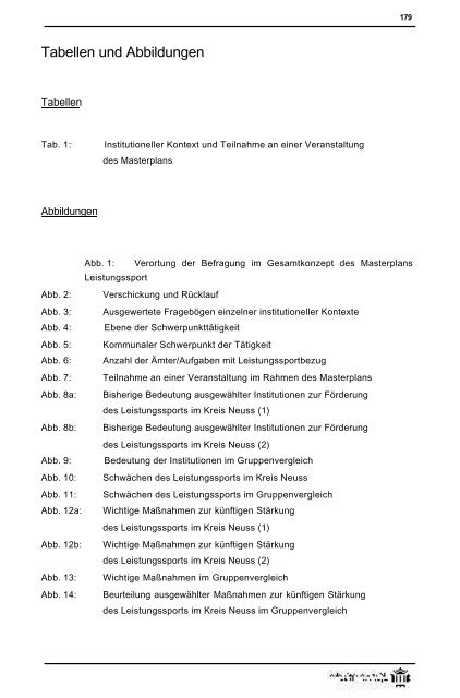 Masterplan Leistungssport - Rhein-Kreis Neuss