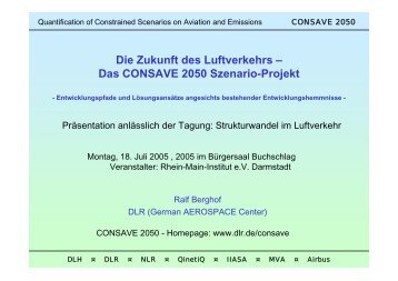 Folien zum Vortrag von Ralf Berghof, DLR (PDF, 84 KB)