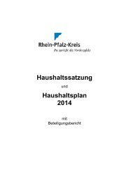 Haushalt 2014 - Rhein-Pfalz-Kreis