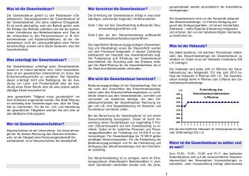 Was ist die Gewerbesteuer? Was unterliegt der ... - Stadt Rheinau