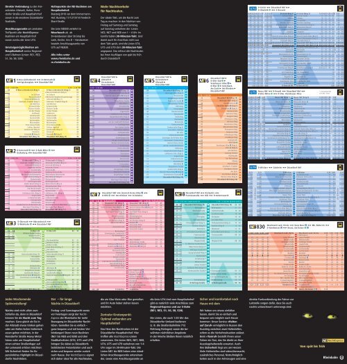NachtExpress-Faltplan - Rheinbahn