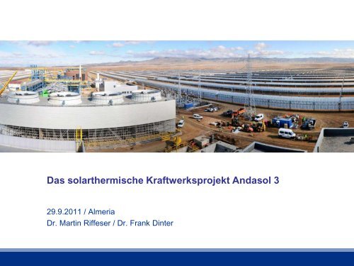 Vortrag Andasol 3 - RheinEnergie AG