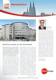 Energie & Klima 2020 - Newsletter 3/2013 - RheinEnergie AG