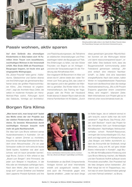 Energie & Klima 2020 - Newsletter 3/2013 - RheinEnergie AG