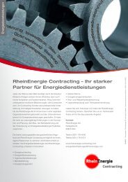 Portfolio Energiedienstleistungen für die Industrie - RheinEnergie AG