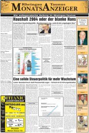Ausgabe 16 (Juli 2003) - Rheingau-Taunus-Monatsanzeiger
