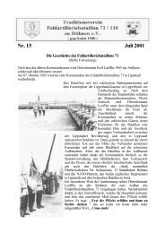 Nr. 15 Juli 2001 - Traditionsverband Rheinisch - Westfälische Artillerie