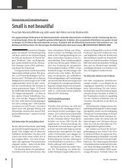 Small is not beautiful