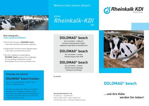 DOLOMAG beach Â® ...und ihre KÃ¼he werden Sie ... - Rheinkalk KDI