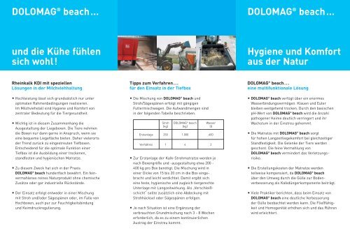 DOLOMAG beach Â® ...und ihre KÃ¼he werden Sie ... - Rheinkalk KDI