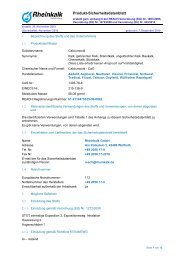 Sicherheitsdatenblatt Oxyfertil Â® -Branntkalk - Rheinkalk KDI