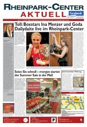 Boxstars Ina Menzer und Goda Dailydaite live im Rheinpark-Center
