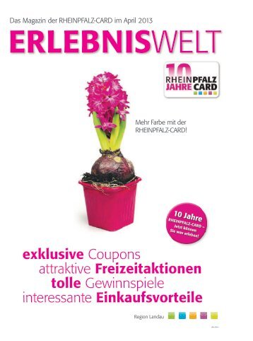 exklusive Coupons attraktive Freizeitaktionen tolle ... - Die Rheinpfalz