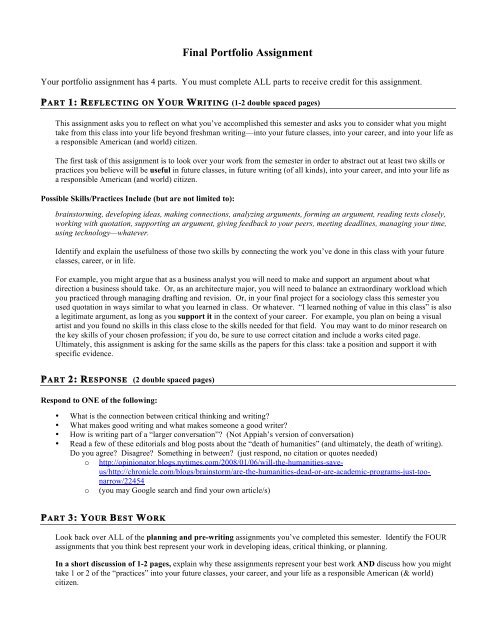 Final Portfolio Assignment Final Portfolio Assignment