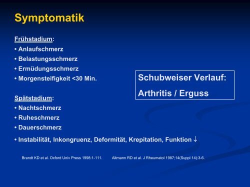 Workshop Arthrose Abklärung und Behandlung - Rheuma Schweiz