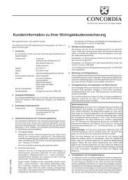 Allgemeine Wohngebäude ... - Concordia Versicherungsgruppe