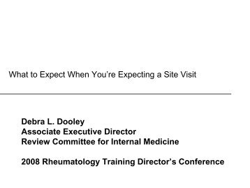 What to Expect When You're Expecting a Site Visit Debra L. Dooley ...