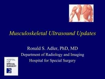 Updates in Musculoskeletal Ultrasound