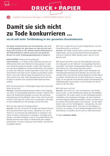 Damit sie sich nicht zu Tode konkurrieren ...
