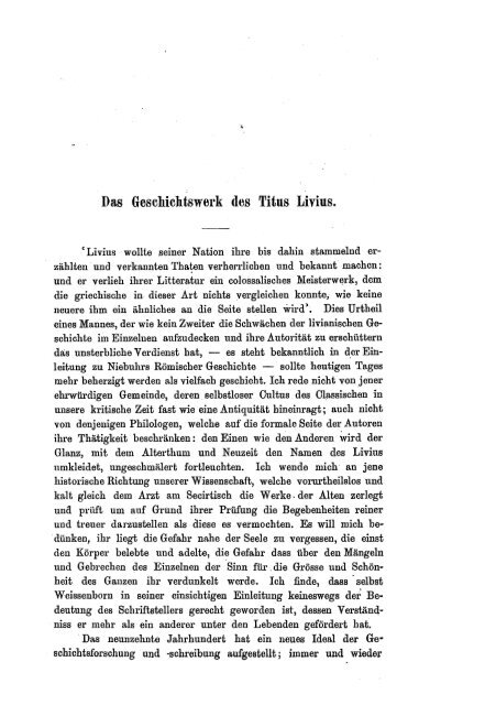 Das Geschichtswerk des Titus Livius