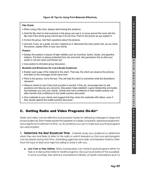 Immunization and child health materials development guide pdf