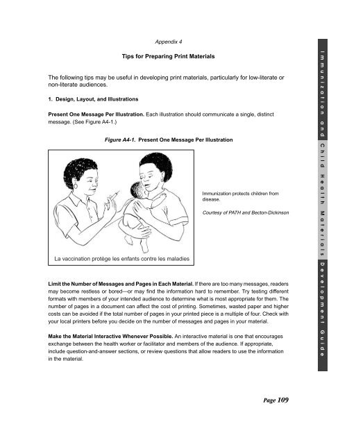 Immunization and child health materials development guide pdf