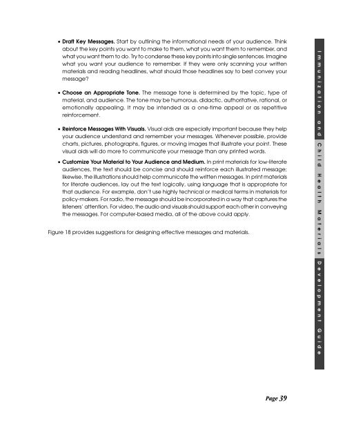 Immunization and child health materials development guide pdf