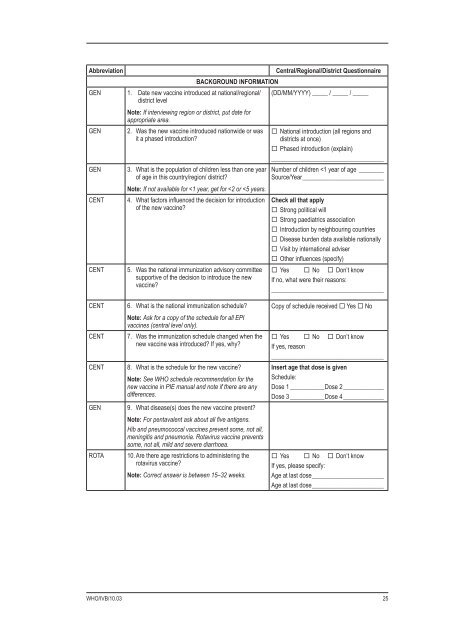 New Vaccine Post-Introduction Evaluation - libdoc.who.int - World ...