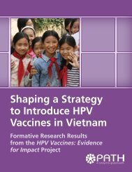 Shaping a Strategy to Introduce HPV Vaccines in Vietnam - IARC ...