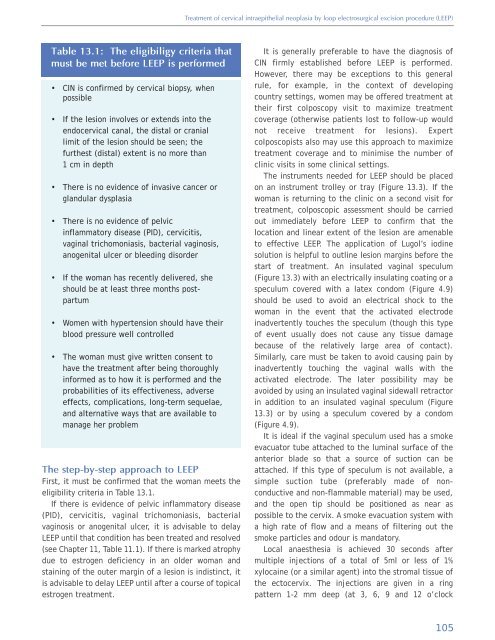 Colposcopy and Treatment of Cervical Intraepithelial Neoplasia - RHO