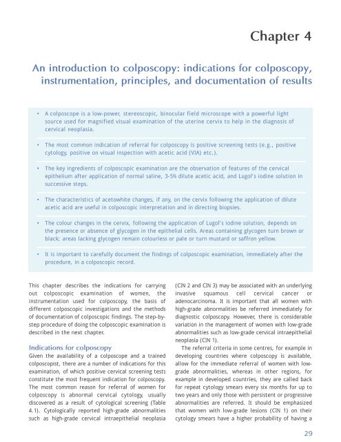 Colposcopy and Treatment of Cervical Intraepithelial Neoplasia - RHO