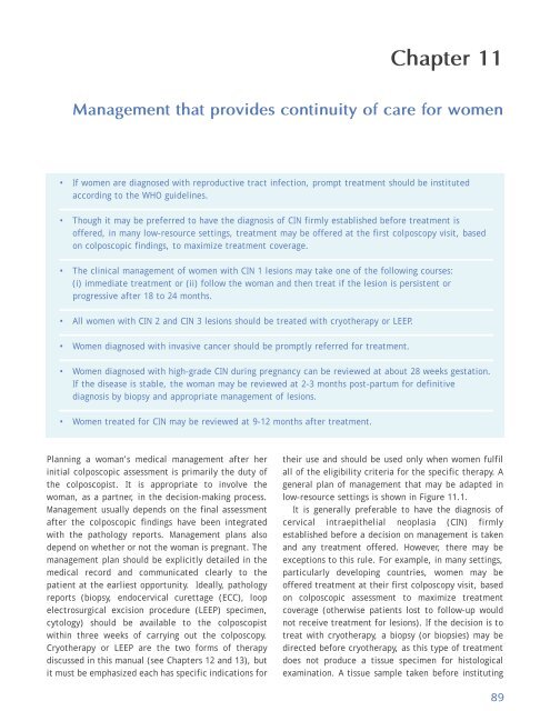 Colposcopy and Treatment of Cervical Intraepithelial Neoplasia - RHO