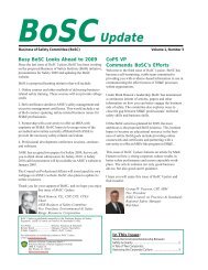 BoSC Update - American Society of Safety Engineers