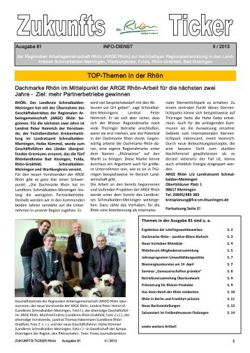 TOPThemen in der Rhön - Regionalportal Rhön