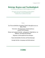 BeitrÃ¤ge Region und Nachhaltigkeit 3/2006 - Wissenschaftliche ...