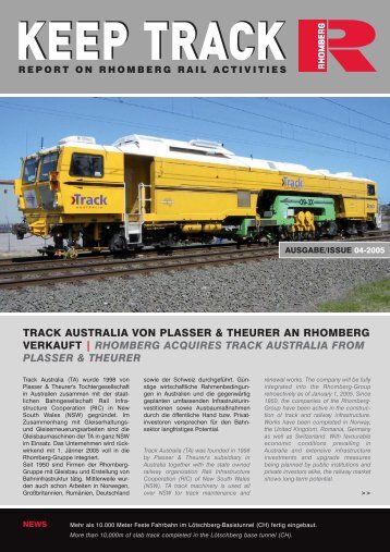 Download Keep Track Ausgabe 04_2005 - Rhomberg Bahntechnik