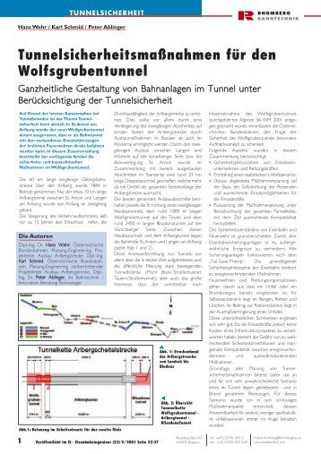 Tunnelsicherheit - Rhomberg Bahntechnik