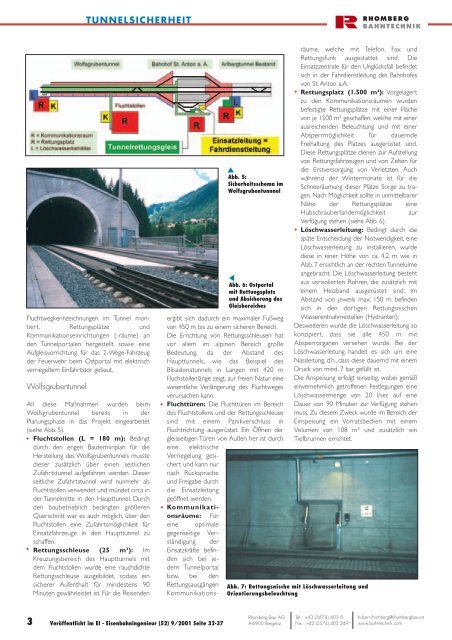 Tunnelsicherheit - Rhomberg Bahntechnik