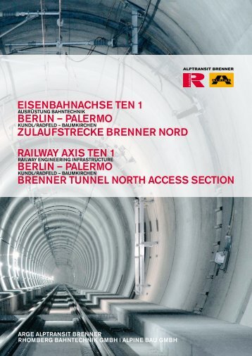 eisenbahnachse ten 1 berlin â palermo zulaufstrecke brenner nord ...