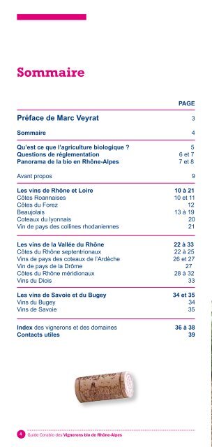 Guide Corabio des Vignerons bio de RhÃ´ne-Alpes