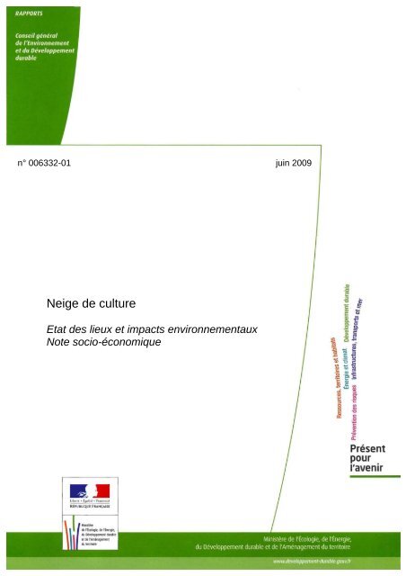 Rapport sur la neige de culture - Portail documentation ...