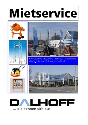 Mietartikelliste - Dalhoff GmbH & Co