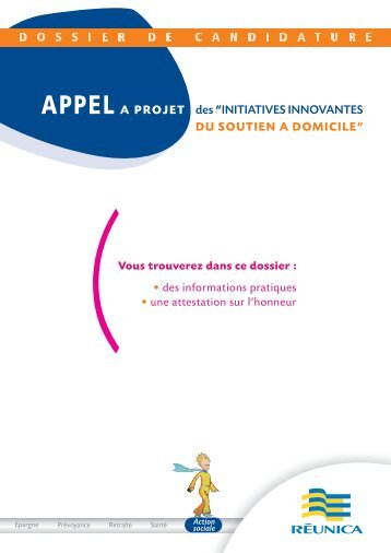 RÃ©unica - Dossier de candidature - Appel Ã  projet "Des initiatives ...