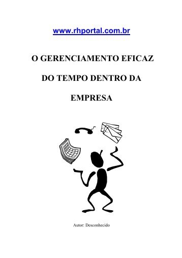 o gerenciamento eficaz do tempo dentro da empresa - RH Portal