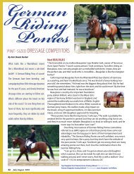 Read Warmbloods Today Magazine 2010 article on German Riding ...