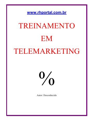 TREINAMENTO EM TELEMARKETING - RH Portal