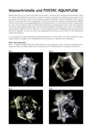 Wasserkristall-Untersuchung - Fostac AG