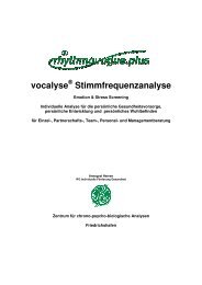 vocalyse Stimmfrequenzanalyse