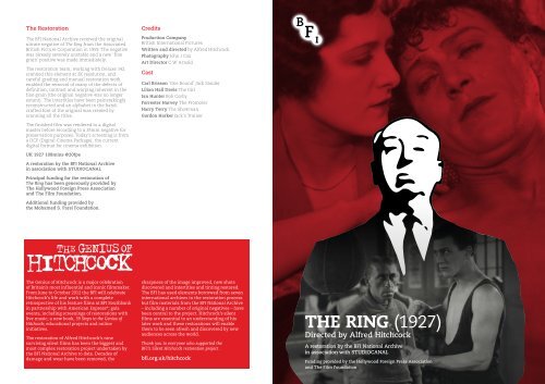 The RING (1927) - Cannes International Film Festival