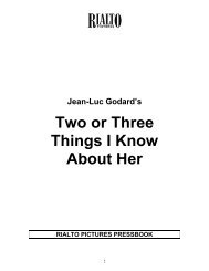 Two or Three Things I Know About Her - Rialto Pictures